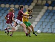 1 August 2016; Yvonne McMonagle of Donegal scoring her sides first goal during the TG4 Ladies Football All-Ireland Senior Championship Qualifiers match between Galway and Donegal at Glennon Brothers Pearse Park in Longford. Photo by Eóin Noonan/Sportsfile