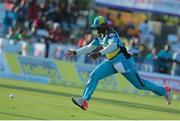 31 July 2016; A catch chance falls just out of Gidron Pope's reach during Match 30 of the Hero Caribbean Premier League match between Jamaica Tallawahs v St Lucia Zouks at Central Broward Stadium in Lauderhill, Florida, United States of America. Photo Ashley Allen/Sportsfile