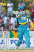 31 July 2016; Shane Watson watches the ball onto the middle of the bat as he hits it for six during Match 30 of the Hero Caribbean Premier League match between Jamaica Tallawahs v St Lucia Zouks at Central Broward Stadium in Lauderhill, Florida, United States of America. Photo Ashley Allen/Sportsfile