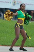 31 July 2016;Tallawahs cheerleader during Match 30 of the Hero Caribbean Premier League match between Jamaica Tallawahs v St Lucia Zouks at Central Broward Stadium in Lauderhill, Florida, United States of America. Photo Ashley Allen/Sportsfile