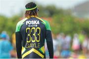 31 July 2016; Chris Gayle 333 during Match 30 of the Hero Caribbean Premier League match between Jamaica Tallawahs v St Lucia Zouks at Central Broward Stadium in Lauderhill, Florida, United States of America. Photo Ashley Allen/Sportsfile