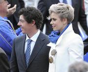 30 September 2010; Rory Mcllroy and Holly Sweeney during the opening ceremony of the 38th Ryder Cup. 2010 Ryder Cup - Opening ceremony, The Celtic Manor Resort, City of Newport, Wales. Picture credit: Matt Browne / SPORTSFILE