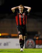 1 October 2010; Paddy Madden, Bohemians, reacts to a missed opportunity. Airtricity League Premier Division, Bohemians v Bray Wanderers, Dalymount Park, Dublin. Picture credit: Stephen McCarthy / SPORTSFILE