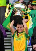 26 September 2010; Niamh Hegarty, Donegal, lifts the Mary Quinn Memorial Cup TG4 All-Ireland Intermediate Ladies Football Championship Final, Donegal v Waterford, Croke Park, Dublin. Picture credit: Dáire Brennan / SPORTSFILE