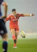 2 October 2010; Ronan O'Gara, Munster, kicks his side's first score after 3 minutes. Celtic League, Leinster v Munster, Aviva Stadium, Lansdowne Road, Dublin. Picture credit: Stephen McCarthy / SPORTSFILE