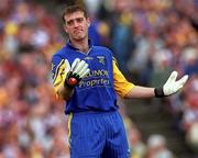 4 August 2001; Roscommon goalkeeper Derek Thompson during the Bank of Ireland All-Ireland Senior Football Championship Quarter-Final match between Galway and Roscommon at MacHale Park in Castlebar, Mayo. Photo by Aoife Rice/Sportsfile