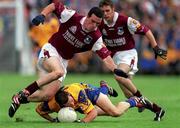 4 August 2001; Padraic Joyce of Galway in action against Denis Gavin of Roscommon during the Bank of Ireland All-Ireland Senior Football Championship Quarter-Final match between Galway and Roscommon at MacHale Park in Castlebar, Mayo. Photo by Aoife Rice/Sportsfile