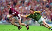 5 August 2001; Dessie Dolan of Westmeath in action against Fergal Murray of Meath during the Bank of Ireland All-Ireland Senior Football Championship Quarter-Final match between Meath and Westmeath at Croke Park in Dublin. Photo by Ray McManus/Sportsfile
