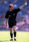 5 August 2001; Referee Michael Collins during the Bank of Ireland All-Ireland Senior Football Championship Quarter-Final match between Meath and Westmeath at Croke Park in Dublin. Photo by Ray McManus/Sportsfile