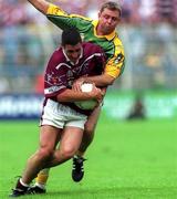 5 August 2001; Joe Fallon of Westmeath in action against Cormac Murphy of Meath during the Bank of Ireland All-Ireland Senior Football Championship Quarter-Final match between Meath and Westmeath at Croke Park in Dublin. Photo by Aoife Rice/Sportsfile
