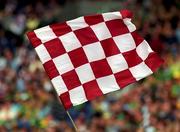5 August 2001; A Westmeath flag during the Bank of Ireland All-Ireland Senior Football Championship Quarter-Final match between Meath and Westmeath at Croke Park in Dublin. Photo by Aoife Rice/Sportsfile