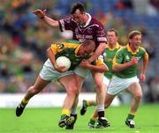5 August 2001; John McDermott of Meath in action against Rory O'Connell of Westmeath during the Bank of Ireland All-Ireland Senior Football Championship Quarter-Final match between Meath and Westmeath at Croke Park in Dublin. Photo by Ray McManus/Sportsfile