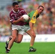 5 August 2001; Joe Fallon of Westmeath in action against Paul Shankey of Meath during the Bank of Ireland All-Ireland Senior Football Championship Quarter-Final match between Meath and Westmeath at Croke Park in Dublin. Photo by Aoife Rice/Sportsfile