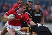 7 August 2001; John Kelly of Munster is tackled by Adam Robson of London Wasps during the Triangular Tournament match between Munster and London Wasps at Thomond Park in Limerick. Photo by Matt Browne/Sportsfile