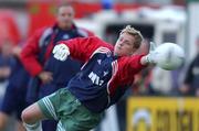 9 August 2001; Westlife singer Nicky Byrne who played in goal for Bray Wanderers during the Friendly match between Bray Wanderers and Ipswich Town at the Carlisle Grounds in Bray, Wicklow. Photo by Matt Browne/Sportsfile