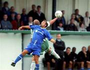 9 August 2001; Marcus Stewart of Ipswich Town in action against Dave Campbell of Bray Wanderers during the Friendly match between Bray Wanderers and Ipswich Town at the Carlisle Grounds in Bray, Wicklow. Photo by Matt Browne/Sportsfile