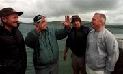 8 August 2001; Kerry football manager Páidí Ó Sé takes time out with Ventry fishermen Bobby Karney, Paddy Manning and Michael O'Se in Ventury Bay before Saturday's replay of the Bank of Ireland All-Ireland Football Championship quater final against Dublin in Semple Stadium, Thurles, Tipperary. Photo by Colman Doyle/Sportsfile
