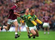11 August 2001; John McDermott of Meath in action against Michael Ennis of Westmeath during the Bank of Ireland All-Ireland Senior Football Championship Quarter-Final Replay match between Meath and Westmeath at Croke Park in Dublin. Photo by Aoife Rice/Sportsfile