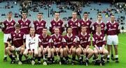 12 August 2001; The Galway team prior to the All-Ireland Minor Hurling Championship Semi-Final match between Galway and Tipperary at Croke Park in Dublin. Photo by Brian Lawless/Sportsfile