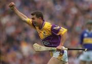 12 August 2001; Larry O'Gorman of Wexford celebrates after scoring his second, and Wexford's third goal, during the Guinness All-Ireland Senior Hurling Championship Semi-Final match between Wexford and Tipperary at Croke Park in Dublin. Photo by Ray McManus/Sportsfile