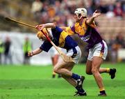 12 August 2001; Lar Corbett of Tipperary in action against Declan Ruth of Wexford during the Guinness All-Ireland Senior Hurling Championship Semi-Final match between Wexford and Tipperary at Croke Park in Dublin. Photo by Damien Eagers/Sportsfile