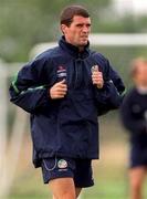 13 August 2001; Roy Keane during a Republic of Ireland training session at the AUL Grounds in Clonshaugh, Dublin. Photo by Damien Eagers/Sportsfile