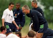 13 August 2001; Republic of Ireland manager Mick McCarthy during a Republic of Ireland training session at the AUL Grounds in Clonshaugh, Dublin. Photo by Damien Eagers/Sportsfile