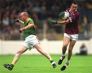 11 August 2001; Michael Ennis of Westmeath in action against Ollie Murphy of Meath during the Bank of Ireland All-Ireland Senior Football Championship Quarter-Final Replay match between Meath and Westmeath at Croke Park in Dublin. Photo by Aoife Rice/Sportsfile