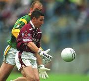 11 August 2001; Joe Fallon of Westmeath in action against John McDermott of Meath during the Bank of Ireland All-Ireland Senior Football Championship Quarter-Final Replay match between Meath and Westmeath at Croke Park in Dublin. Photo by Aoife Rice/Sportsfile