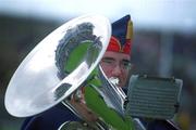 11 August 2001; A member of the Artane boys band at the Bank of Ireland All-Ireland Senior Football Championship Quarter-Final Replay match between Meath and Westmeath at Croke Park in Dublin. Photo by Aoife Rice/Sportsfile