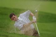 16 August 2001; Craig Hainline plays out of the bunker onto the 12th green during day one the North West of Ireland Open at the Slieve Russell Hotel Golf and Country Club in Cavan. Photo by Matt Browne/Sportsfile