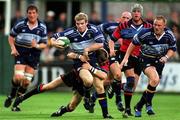 8 August 2001; Gordon D'Arcy of Leinster is tackled by Rory Kerr of Glasgow during the Celtic League match between Leinster and Glasgow in Donnybrook Stadium in Dublin. Photo by Matt Browne/Sportsfile