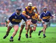 18 August 2001; Eugene O'Neill of Tipperary in action against David O'Connor of Wexford during the Guinness All-Ireland Senior Hurling Championship Semi-Final Replay match between Wexford and Tipperary at Croke Park in Dublin. Photo by Brian Lawless/Sportsfile