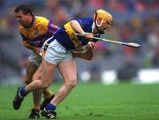 18 August 2001; Paul Ormonde of Tipperary in action against Larry O'Gorman of Wexford during the Guinness All-Ireland Senior Hurling Championship Semi-Final Replay match between Wexford and Tipperary at Croke Park in Dublin. Photo by Ray McManus/Sportsfile