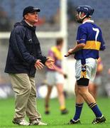18 August 2001; Tipperary manager Nicky English in conversation with Paul Kelly during the Guinness All-Ireland Senior Hurling Championship Semi-Final Replay match between Wexford and Tipperary at Croke Park in Dublin. Photo by Ray McManus/Sportsfile