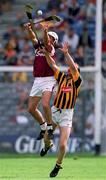 19 August 2001; David Tierney of Galway in action against Andy Comerford of Kilkenny during the Guinness All-Ireland Senior Hurling Championship Semi-Final match between Kilkenny and Galway at Croke Park in Dublin. Photo by Brendan Moran/Sportsfile