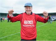 1 August 2016; Cork manager John Cleary celebrates his team's victory following the All Ireland Ladies Football Minor ‘A’ Championship Final match between Cork and Dublin at Glennon Brothers Pearse Park in Longford. Photo by Seb Daly/Sportsfile