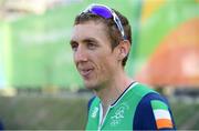 1 August 2016; Cyclist Dan Martin of Ireland, who will take part in the Men's Road Race, in the Olympic Village ahead of the start of the 2016 Rio Summer Olympic Games in Rio de Janeiro, Brazil Photo by Brendan Moran/Sportsfile
