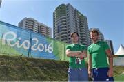 1 August 2016; Rowers Paul O'Donovan, left, and his brother Gary O'Donovan of Ireland relax in the Olympic Village ahead of the start of the 2016 Rio Summer Olympic Games in Rio de Janeiro, Brazil. Photo by Brendan Moran/Sportsfile