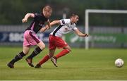 1 August 2016; Mark Timlin of St.Patrick's Athletic in action against Chris Kenny of Wexford Youths during the SSE Airtricity League Premier Division match between Wexford Youths and St.Patrick's Athletic at Ferrycarrig Park in Wexford. Photo by David Maher/Sportsfile