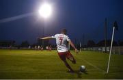 1 August 2016; A general view of Conan Byrne of St.Patrick's Athletic taking a corner kick against Wexford Youths during the SSE Airtricity League Premier Division match between Wexford Youths and St. Patrick's Athletic at Ferrycarrig Park in Wexford. Photo by David Maher/Sportsfile