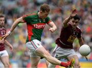30 July 2016; Donal Vaughan of Mayo in action against David Lynch of Westmeath during the GAA Football All-Ireland Senior Championship Round 4B match between Westmeath and Mayo at Croke Park in Dublin. Photo by Oliver McVeigh/Sportsfile