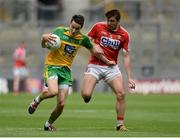 30 July 2016; Eoin McHugh of Donegal in action against Tomas Clancy of Cork during the GAA Football All-Ireland Senior Championship Round 4B match between Donegal and Cork at Croke Park in Dublin. Photo by Oliver McVeigh/Sportsfile