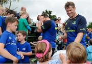 2 August 2016; Leinster's Jamie Heaslip meets supporters during a Leinster Rugby Open Training Session at Greystones RFC, Dr. Hickey Park in Greystones, Co. Wicklow. Photo by Seb Daly/Sportsfile