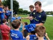 2 August 2016; Leinster's Rhys Ruddock meets supporters during a Leinster Rugby Open Training Session at Greystones RFC, Dr. Hickey Park in Greystones, Co. Wicklow. Photo by Seb Daly/Sportsfile