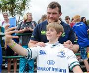 2 August 2016; Leinster's Jack McGrath meets supporters during a Leinster Rugby Open Training Session at Greystones RFC, Dr. Hickey Park in Greystones, Co. Wicklow. Photo by Seb Daly/Sportsfile