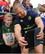 2 August 2016; Leinster's Sean O'Brien meets supporters during a Leinster Rugby Open Training Session at Greystones RFC, Dr. Hickey Park in Greystones, Co. Wicklow. Photo by Seb Daly/Sportsfile