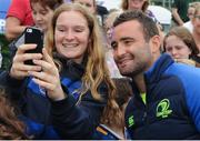 2 August 2016; Leinster's Dave Kearney meets supporters during Leinster Rugby Open Training Session at Greystones RFC, Dr. Hickey Park in Greystones, Co. Wicklow. Photo by Seb Daly/Sportsfile