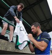 2 August 2016; Leinster's Rob Kearney meets supporters during a Leinster Rugby Open Training Session at Greystones RFC, Dr. Hickey Park in Greystones, Co. Wicklow. Photo by Seb Daly/Sportsfile