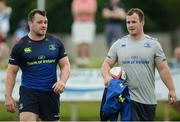 2 August 2016; Leinster's Cian Healy, left, and Ed Byrne during Leinster Rugby Open Training Session at Greystones RFC, Dr. Hickey Park in Greystones, Co. Wicklow. Photo by Seb Daly/Sportsfile